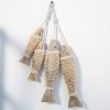 Mediterranean Creative Vintage Old Wall Hanging Ornaments Wooden Hand-carved Antique Fish Skewers