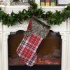 Christmas Tree Pendant Christmas Ornaments Christmas Socks Gingham Gift Bag