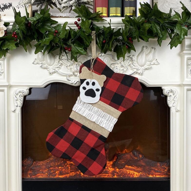 Christmas Decorations Christmas Socks Gift Bags Bones Pets Pendants
