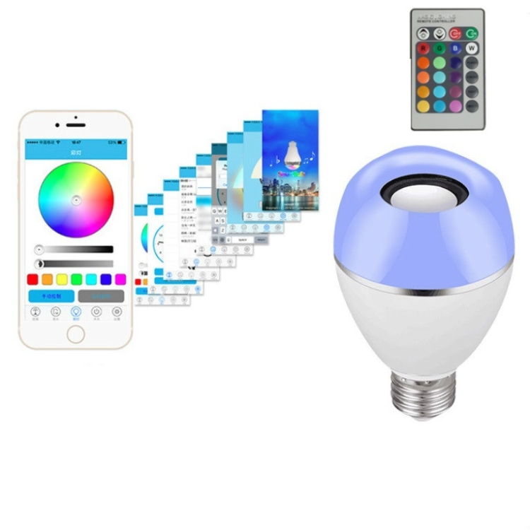 E27 LED Music Bulb Smart Colorful Remote Control Wake Up Light