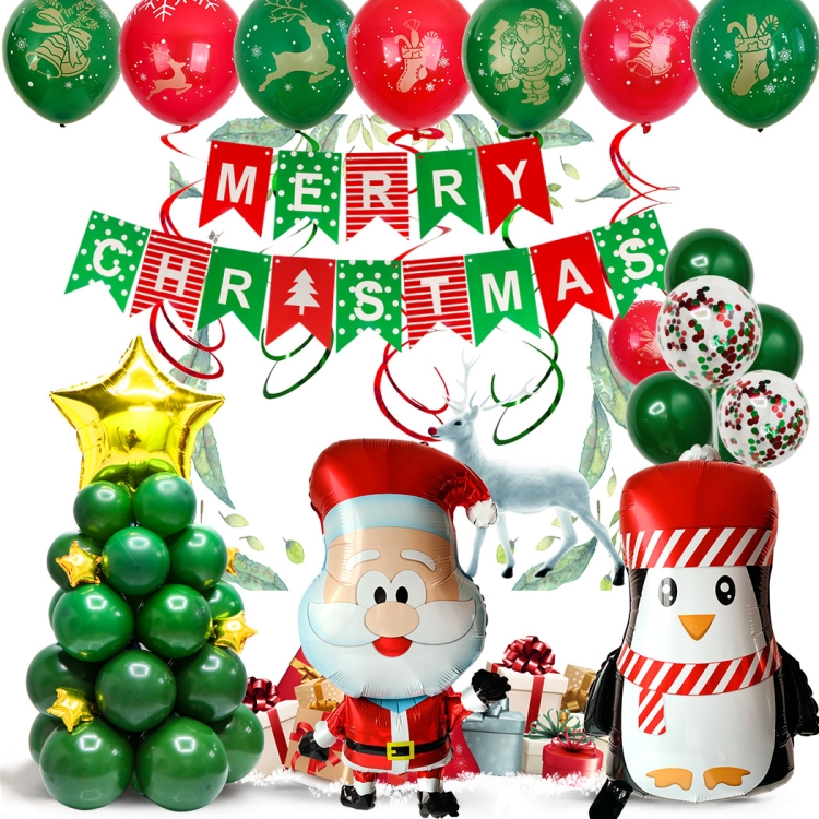 12 Inch Christmas Balloon Combination Set Christmas Scene Decoration