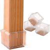 4pcs Square Chair Leg Caps PVC Feet Protector Pads Furniture Table Covers