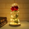 LED flashing luminous artificial fresh roses romantic decorative flower wedding Valentine's Day gift to send lovers birthday