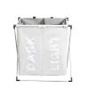 Two Grid Oxford Cloth Laundry Basket Dirty Clothes Waterproof Storage Bag Foldable Basket Bathroom Hamper