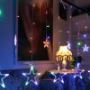 220V EU Plug LED Star Light Christmas lights Indoor/Outdoor Decorative Love Curtains Lamp For Holiday Wedding Party lighting