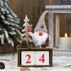 Christmas Wooden Pine Cone Calendar Ornaments Decorative Wooden Calendar Countdown Ornaments