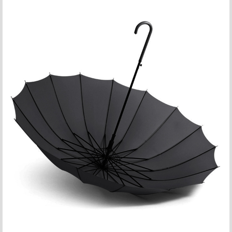 All-weather Umbrella With 16 Bones Enlarged By A Long Handle Straight Pole Umbrella