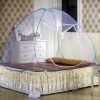 Steel Wire Folding Free Installation Yurt Bottomed Mosquito Net Sidebar Color Random Delivery