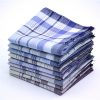 Multicolor Plaid Stripe Men Pocket Squares Business Chest Towel Handkerchiefs  100% Cotton