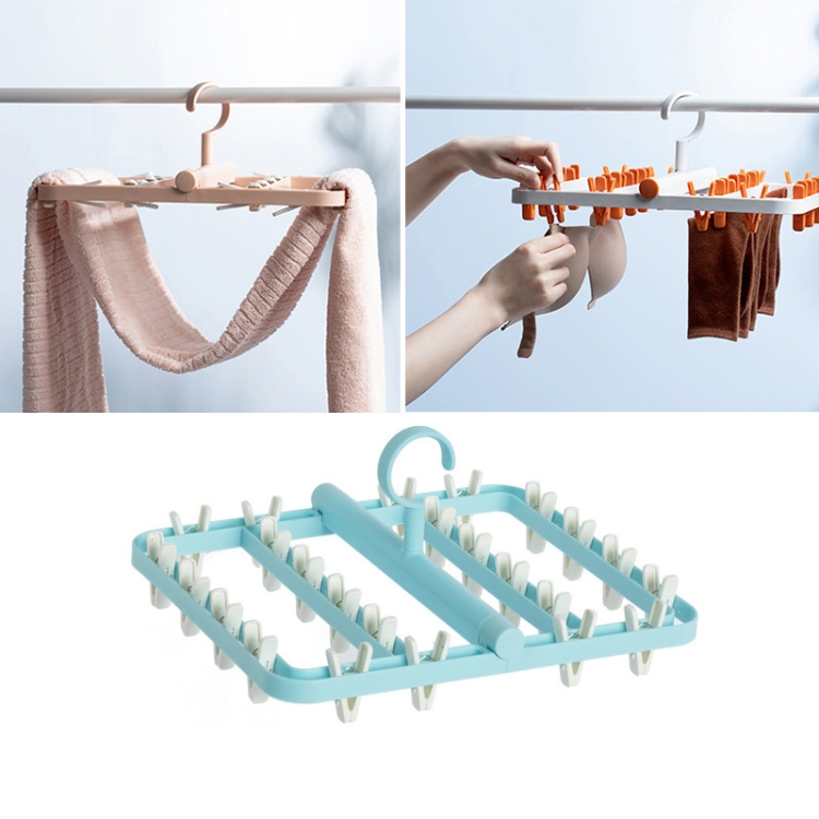 Foldable Multifunctional Drying Rack Socks Underwear Clip Holder