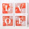 Wedding Birthday Party Decoration Transparent Letter Balloon Box