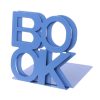 Alphabet Shaped Iron Metal Bookends Support Holder Desk Stands For Books