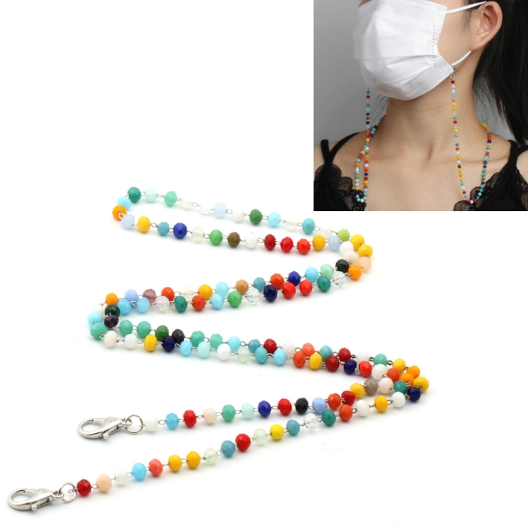 Mask Lanyard Handmade Crystal Bead Chain Anti-Drop Hanging Glasses Chain