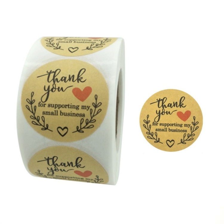 Rolls Thank You Stickers Baking Gift Sealing Sticker Wedding Holiday Label, Size: 5.0cm / 2inch