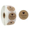 Kraft Paper Roll Sticker Thank You Sticker Label Red Love Envelope Decoration