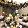 Happy Birthday Girl Boy Aluminum Film Balloon Scene Decoration Set Background Wall Decoration Adult Party Decoration Supplies