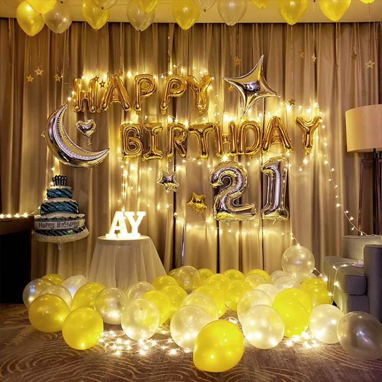 Birthday Party Layout Letter Aluminum Film Balloon Decoration Set