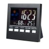 HTC-1 Household Thermometer And Hygrometer Color Screen Weather Station Thermometer Electronic Clock Alarm