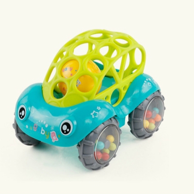 Soft Plastic Toy Car Inertial Slide With Colorful Ball Anti-fall Children Toy Car Baby Car Doll