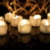 12 PCS/Box LED Candle Electronic Tea Wax Simulation Tears Electronic Candle Light Wedding Decoration Candle Light
