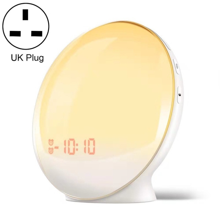 Alexa Voice-Activated Electronic Alarm Clock Sunrise Wake Up Night Light Support Smart APP Control,