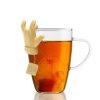 2pcs Little Finger Shape Tea Heroes Teaspoon Holder ，Random Color Delivery