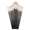 ZHU TING 12 PCS / Set Nylon Hair Watercolor Pen Children Painted Gouache Brush
