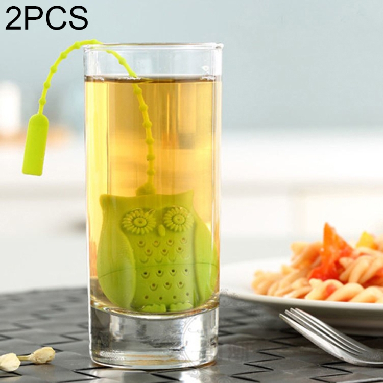2PCS Creative Cute Owl Tea Strainer Tea Bags  Food Grade Silicone Tea Infuser Filter