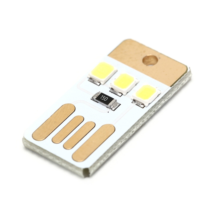 10 PCS Mini Pocket Card USB Power Keychain LED Night Light