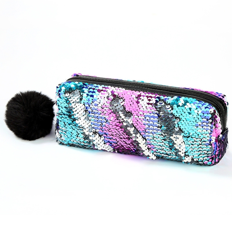 Reversible Sequin Pencil Case for Girls School Supplies Super Big Stationery Gift Magic Makeup Bag