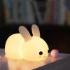 Silicone Rabbit LED Night Light USB Charging Dual-Tone Light Pat Light
