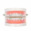 Hip-HopGold-Plated Micro-Inlaid Zircon 8 Gold Braces