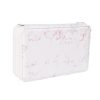 216 Holes 4 Zippers Marble Pattern PU Pencil Case Sketch Filling Stationery Storage Bag