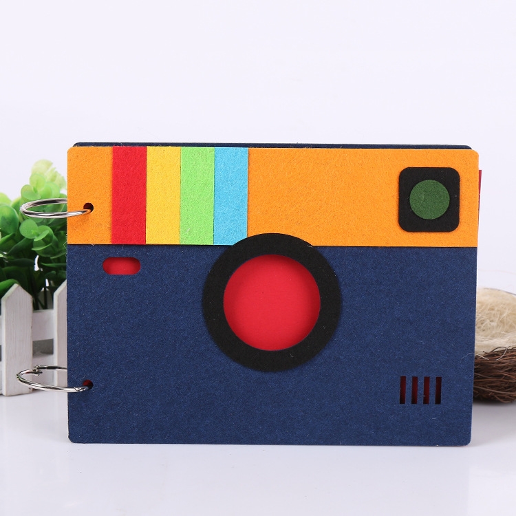 8 Inch 30 Sheets Retro Cartoon Photo Album Felt Album Creative Hollow Souvenir Album