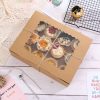 10 Pieces Open Window Flip Soft Box Baking Muffin Cup Packaging Box
