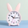 Simple Cartoon Rabbit Alarm Clock Ornaments Bedroom Decoration Bedside Mute Sweeping Small Alarm Clock, Color And Style Random Deilvery