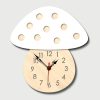 Kindergarten Cartoon Mute Wall Clock Creative Children Colorful Mushroom Decorative Clock