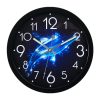 1207B Romantic LED Radical Hanging Clock Living Room Metal Nightlight Wall Clock