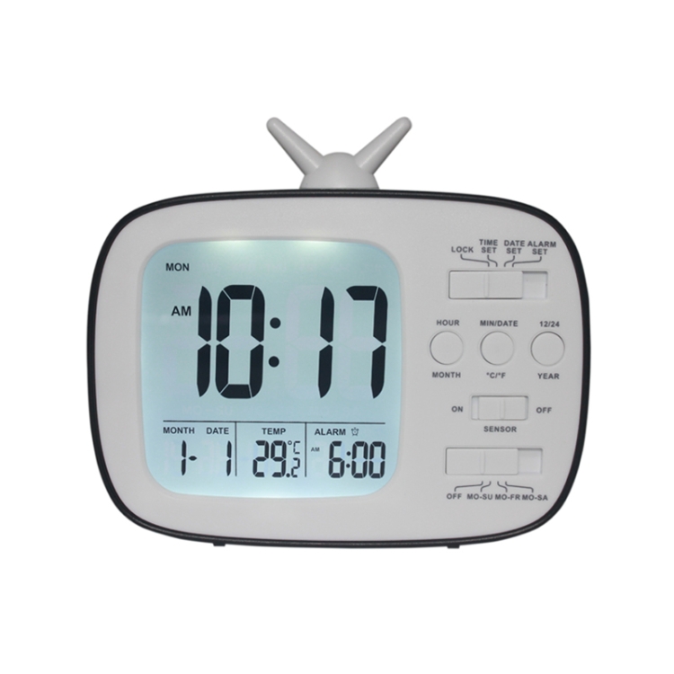 G179 Retro TV Alarm Clock Student Dormitory Bed Electronic Clock