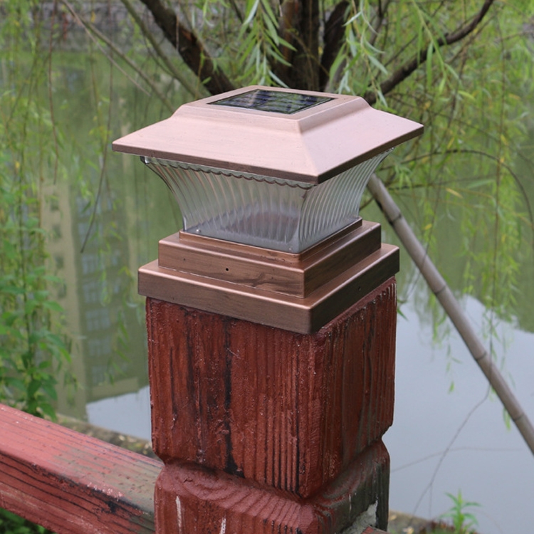 Outdoor Solar Column Lamp IP44 Waterproof Garden Fence Light Solar Street Lamp