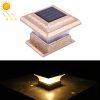 28LM Outdoor Solar Column Light Garden Villa Wood Pile Light Garden Landscape Fence Lamp