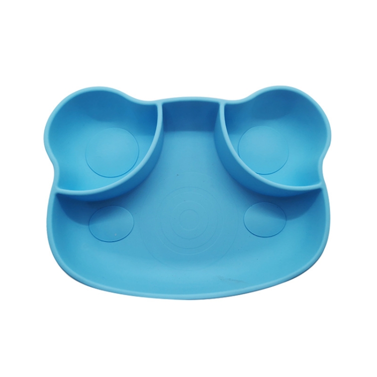 Cartoon Integrated Silicone Dinner Plate Anti-Fall Anti-Slip Supplementary Tableware