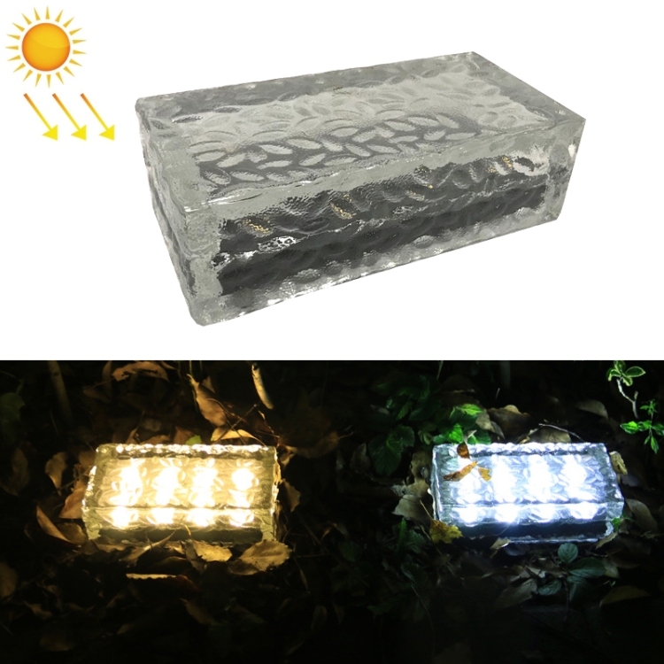 Outdoor Solar Buried Lamp Ice Square Glass Garden Decoration Waterproof Grass Lamp