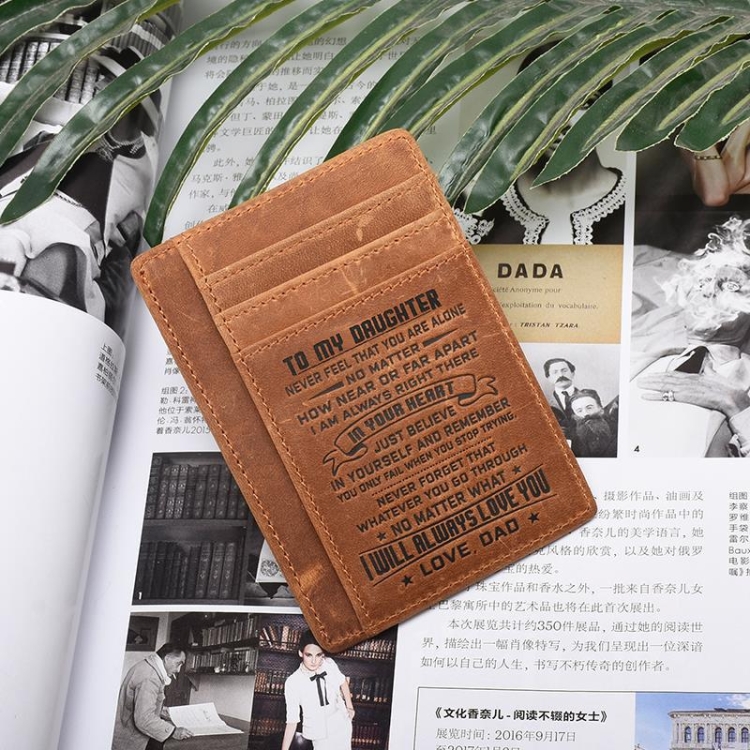 AP156 RFID Anti-Magnetic Personal Card Holder Crazy Horse Leather Multi-Card Slot Ultra-Thin Casual Card Holder