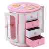 Round Three-Layer Small Drawer Storage Music Box Simple Fresh Jewelry Box Creative Gifts
