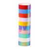 10 in 1 Colorful Laser Paper Tape Rainbow Gravity Can Tear DIY Hand Debt Decoration Beauty Sticker