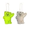 2pcs Bear Type Waterproof Reflective Pendant Schoolbag Ornaments Night Riding Traffic Safety Reflector Random Colour Delivery