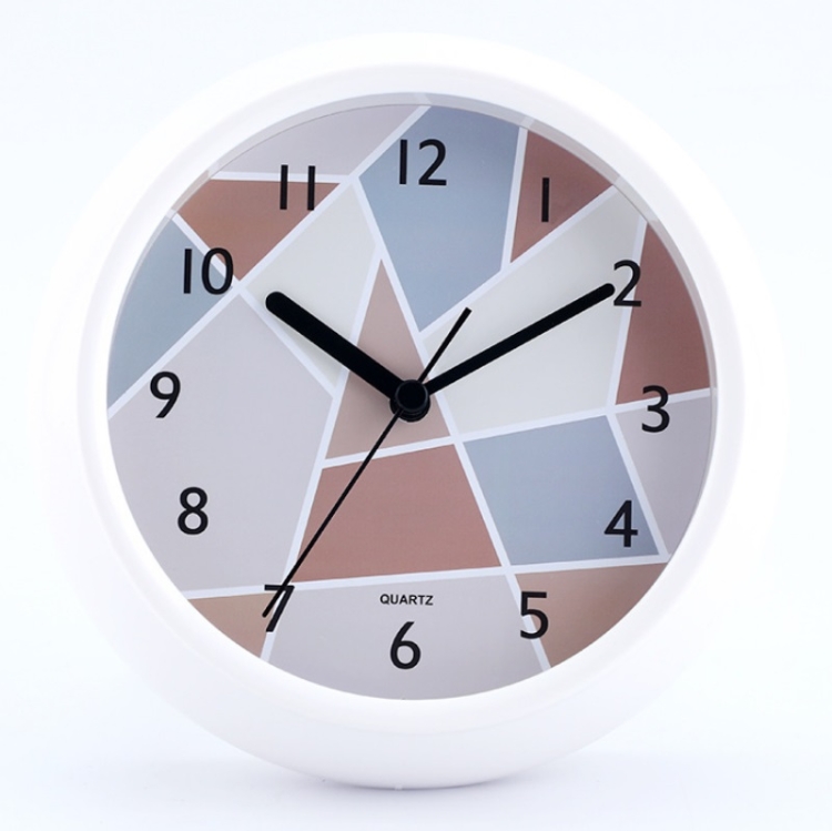 Round Waterproof Wall Clock Kitchen And Bathroom Desktop Clock Ornaments