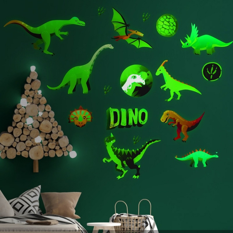AFG3353 4 Hours Luminous Dinosaur Wall Sticker, Specification: 21x29cm