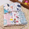 10 PCS Baby Cotton Saliva Handkerchief Cartoon Small Square Face Towel Color Random Delivery